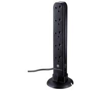 Masterplug Surge Black 13A 10 Socket Extension Lead With Usb, 1M