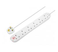 Masterplug Surge Protected Extension Lead 2M Multi Colour (6-Gang)