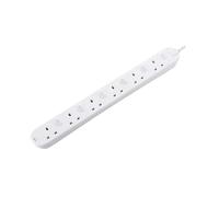 Masterplug SWC6210N 6 Socket 2m 13A Switched Extension Lead + Indicator White
