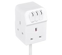 Masterplug SWG3210C 3 Socket 2m 13A Switched Compact Extension Lead + Indicator White