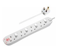 Masterplug SWSRG4210N 2m 13A 4-Gang Surge Protected Switched Extension