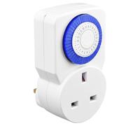 Masterplug TMS24-MP Energy Saving Daily Mechanical Segment Timer Plug, White