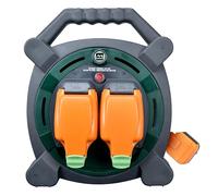 Masterplug HLP2013/2IP 20m Outdoor IP Rated Cable Reel with Weatherproof Sockets 13A Case Reel (2 Sockets)