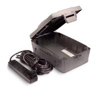 Masterplug WBX IP54 8m Weatherproof Box with 4-Gang 10A Extension Lead - Grey/ Black