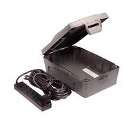 Wbxbfg10B Weatherproof Box And 10M 4 Gang Extension Lead Black WBXBFG10B-MP