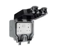Masterplug WP22-02 Ip66 Weatherproof Outdoor Switched Socket 2-Gang