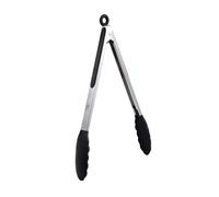 MasterPRO Foodies Collection - Kitchen Tongs 30.5 cm Stainless Steel - Silicone Head - Ergonomic Design - Resistant to High Temperatures - Easy to Clean