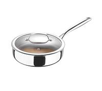 MasterPRO - Giro Collection - 3 Quart Sauté Pan with Lid -Tri Ply Stainless Steel Aluminum Core Cookware with Multi-Layer Nonstick Coating - 3 Quart Sauté Pan - Metal Utensil Safe