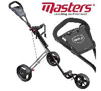 MASTERS 5 SERIES 3 WHEEL JUNIOR GOLF TROLLEY +FOOT BRAKE & MULTI FUNCTION HANDLE