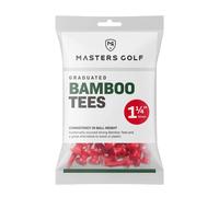 Masters Bamboo Graduated Golf Tees (Pack of 25) in Red Masters Red