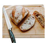 Masters & Burrell Premium Bamboo Cutting Board Large 43 x 32.5 x 2 cm Organic Wooden Chopping Board for Bread Fruits Vegetables Chopping Boards for Kitchens Built-in 3 Compartments Double Sided