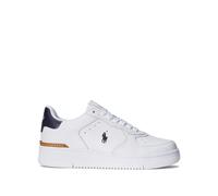 Polo Ralph Lauren for man. 809891791004 White logo leather trainers (45), Flat, Laces, Casual