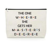 Masters Degree Gift for Grad Student Makeup Bag MBA Graduation Gifts for Her Grad Student Best Friend Daughter Cousin Sister Cosmetic Bag Masters Degree Present Christmas Birthday Present Travel Pouch