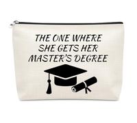 Masters Degree Gifts for Her Makeup Bag Master Grad Graduation Gifts Grad Degree Graduate Gift MBA Graduate Gift for Friends Daughter Cousin Sister Cosmetic Bag Christmas Birthday Present