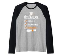 Master's Degree Goal Digger Funny Master's Raglan Baseball Tee