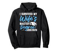 Master's Degree I SURVIVED MY WIFE'S MASTER'S Husband Pullover Hoodie