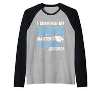 Master's Degree I Survived My Wife's Master's Husband Raglan Baseball Tee