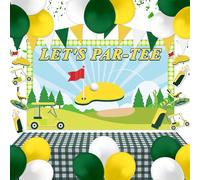 Masters Golf Party Decorations - Masters Golf Party Décor Includes Birthday Backdrop Tablecloth Bunting Flags Cutouts Balloons