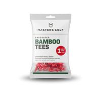 Masters Bamboo Graduated Golf Castle Tees Red One Size