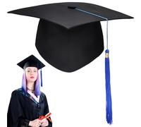 Master's Hat Graduation Hat for Adults, Graduation Cap Student Bachelor Hat Adult Bachelor mortarboard hat Academic Mortarboard with Tassel for High School University College Graduation(blue)