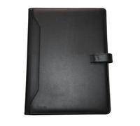 Masters Monolith 2900 Leather Look Pu Conference Folder With A4 Pad - Black