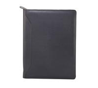 Monolith Leather Look Conference Folder with A4 Pad and Calculator Black 2914