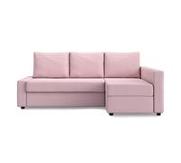 MASTERS OF COVERS Snug Fit Friheten Slipcover for The IKEA Friheten with Chaise Corner Cover Sofa Bed Cover Sectional Slipcover Replacement (Pink)