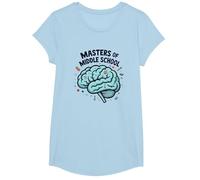 Masters of Middle School Teacher Appreciation Gift T-Shirt, Girls, Baby Blue, Small
