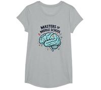 Masters of Middle School Teacher Appreciation Gift T-Shirt, Girls, Heather Grey, Small
