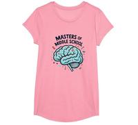 Masters of Middle School Teacher Appreciation Gift T-Shirt, Girls, Pink, Small