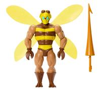 Masters of the Universe Origins Action Figure Buzz-Off Cartoon Collection, 5.5-inch 1980s TV Bee Leader Winged & Goggled with Javelin