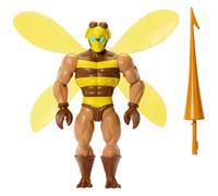Masters of the Universe Origins Action Figure Buzz-Off Cartoon Collection, 5.5-inch 1980s TV Bee Leader Winged & Goggled with Javelin