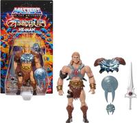 Masters of the Universe Origins & ThunderCats 5.5 Inch Posable Action Figure He-Man, 1980s Crossover Toy, Removable Armor, Sword, Shield & Mini Comic, JFW98