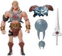 Masters of the Universe Origins & ThunderCats 5.5 Inch Posable Action Figure He-Man, 1980s Crossover Toy, Removable Armor, Sword, Shield & Mini Comic, JFW98