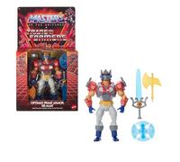 Masters of the Universe Origins & Transformers Action Figure, Optimus Prime Armor He-Man 5.5 Inch Posable Collaboration Toy Collectible, Mini Comic, JGT18