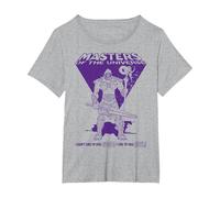 Masters of The Universe Revelation Skeleton Gate Feel Evil T-Shirt, Women's Plus, Heather Grey, 1X