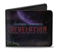 Masters of the Universe Wallet, Bifold, MOTU Revelation He Man and Battle Cat Pose and Logo, Vegan Leather