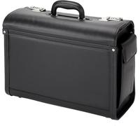 Alassio Genova Pilot Case Multi-section 2 Combination Locks Leather-look Black Ref 45028
