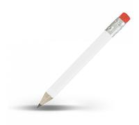 Masters Round Golf Pencils with Eraser Box 144 White