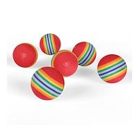 Masters Striped Foam Practice Balls x6 in Eco Bag