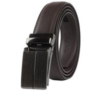 Masters & Stylists Men's Belt in Brown/Black, Leather Belt Men with Automatic Buckle without Holes, Elegant Automatic Belt, with Gift Box, Width 3.1 cm, Length 110 cm or 120 cm