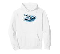 Masters Swimmer Backstroke Silhouette Identity Badge Adult Pullover Hoodie