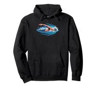 Masters Swimmer Over 50 Competitive Pool Athlete Pride Badge Pullover Hoodie