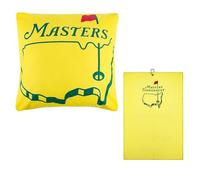 Masters Tournament Golf Towels for Golf Bag for Men Women with Clip,Pillow Cases Golf Throw Pillow Covers 18x18 inches,Golf Gifts for Men Dad Mom Golf Fan Lover Golfers Golf Accessories (Yellow)
