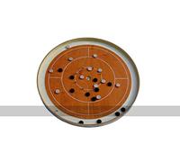Masters Traditional Games Crokinole Board Game - Mini Steamed Beech Board with 12 Disks, Powder, Bumpers & Instructions - Ages 3+