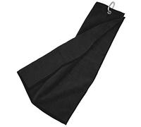 Masters Tri-Fold Velour Golf Towel Black