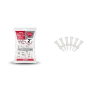 Masters Unisex's Plastic Graduated Tees (Bag of 25), White, 2"