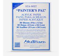 Masterson : Sta-Wet Painter's Palette Acrylic Paper Refill : Pack of 30 Sheets
