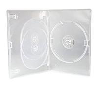 MasterStor 14mm 3 Way CD DVD Clear DVD Case for 3 Disc Replacement Cases (1Pack)