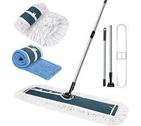 MASTERTOP Large Flat Mop, 105cm Wide Industrial Mop with 2 Replacement Heads, Commercial Heavy Duty Floor Mops for Hard Floors, Dust Sweeper for Warehouse Hotel Garage Cleaning